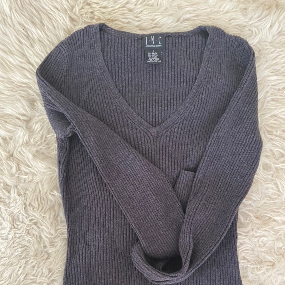 INC grey sweater